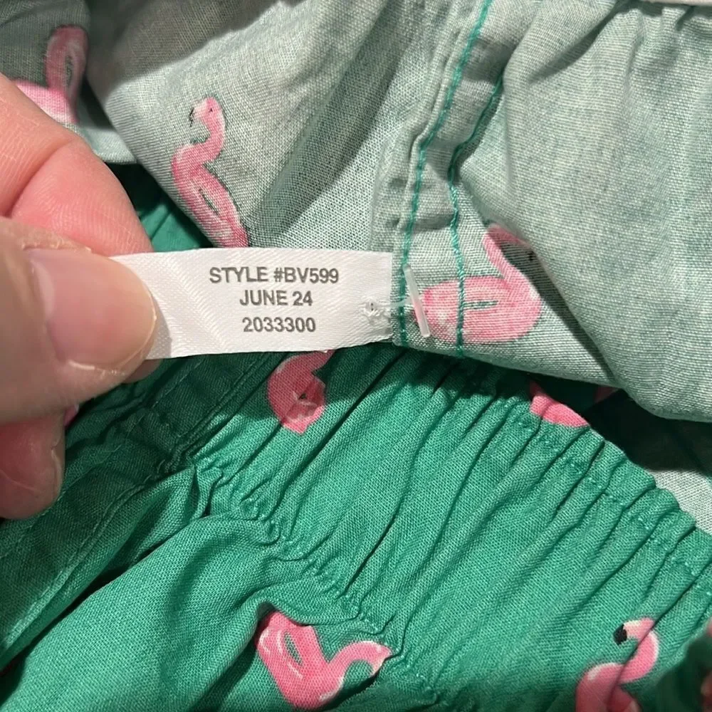 J. Crew Factory bv599 Pink and green flamingo boxers size small NWT